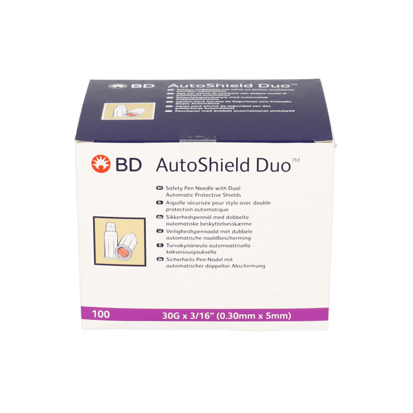 AutoShield Duo Safety Pen Needle 30G x 5mm - Box 100