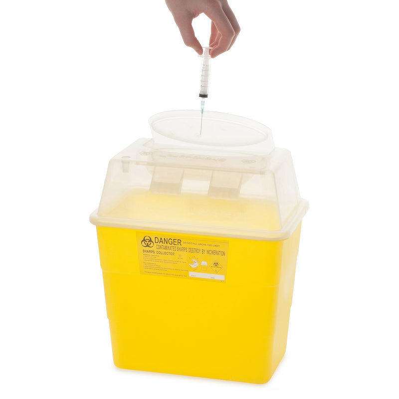 Sharpsafe 12 Litre clear lid sharps container