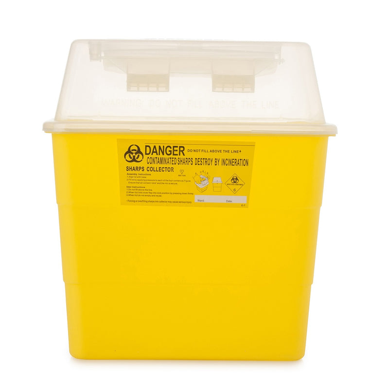 Sharpsafe 12 Litre clear lid sharps container