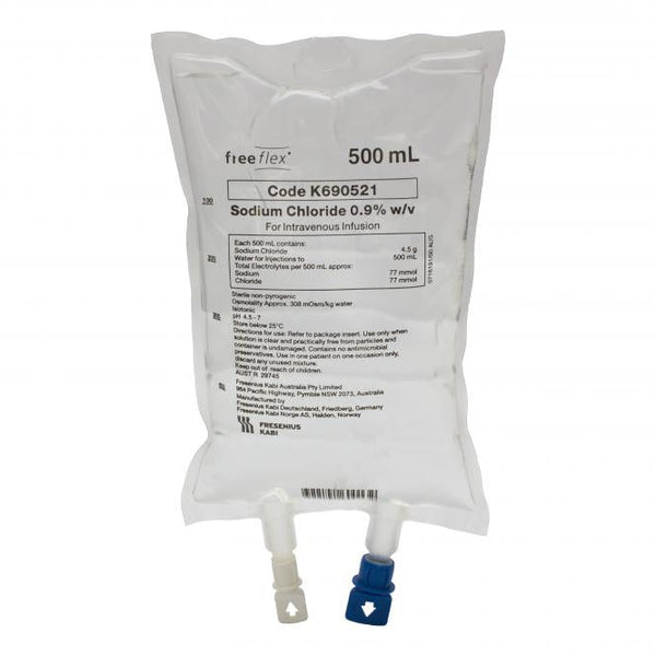 Sodium Chloride Saline IV Bag 500ml