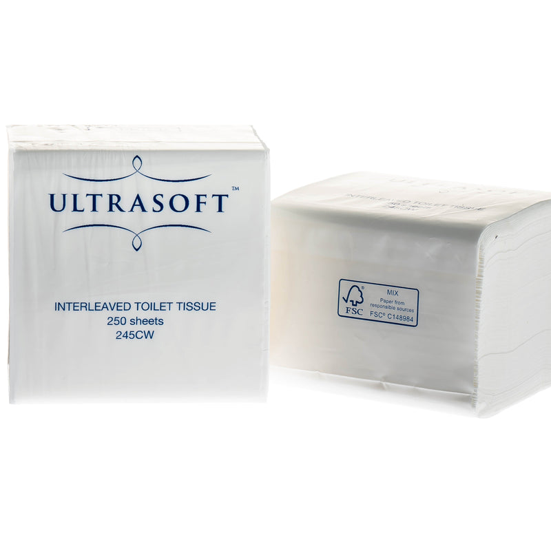 Ultrasoft Toilet Tissue Interleaved 2ply 250SH - Ctn 36
