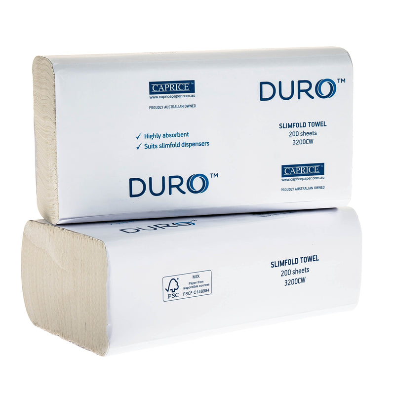 Duro Slimfold Interleaved Towel 23x23cm - Ctn 16x200pcs