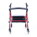 6" Rollator / Walker- Red
