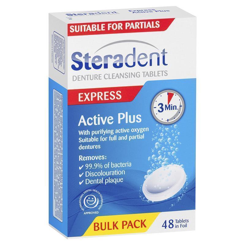 Steradent Active Plus Tablets - Box 48