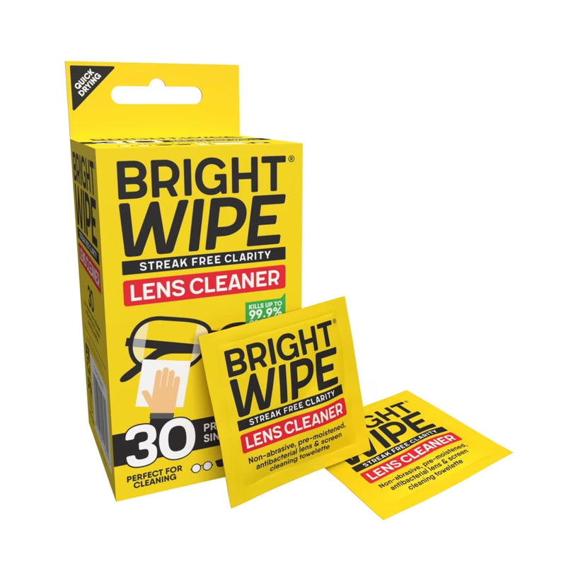 BrightWipe Lens Cleaning Wipes - Box 30