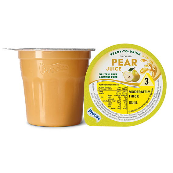 Precise Pear Juice Moderately Thick/Level 3 185ml Dysphagia RTD - Ctn 12