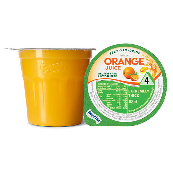 Precise Orange Juice Extremely Thick/Level 4 185ml Dysphagia RTD - Ctn 12