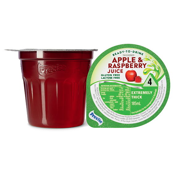 Precise Apple & Raspberry Juice Extremely Thick/Level 4 185ml Dysphagia RTD - Ctn 12