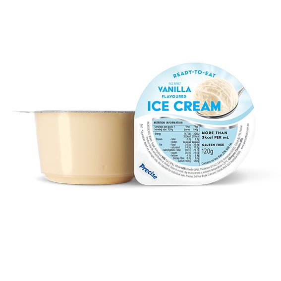 Precise No Melt Vanilla Ice Cream 120g - Ctn 24