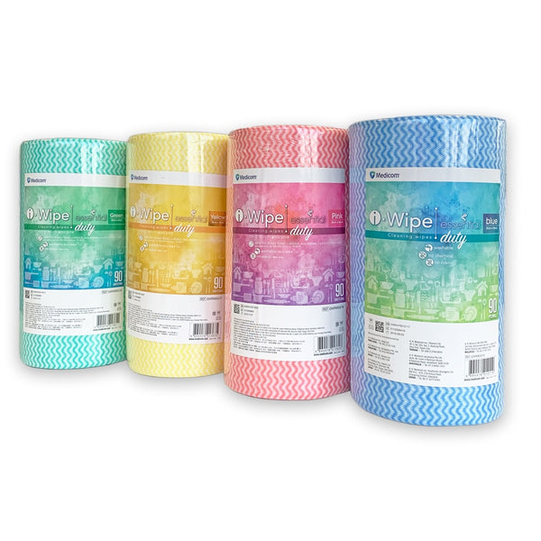 I.Wipe Essential Heavy Duty Blue Cloths - Roll 90