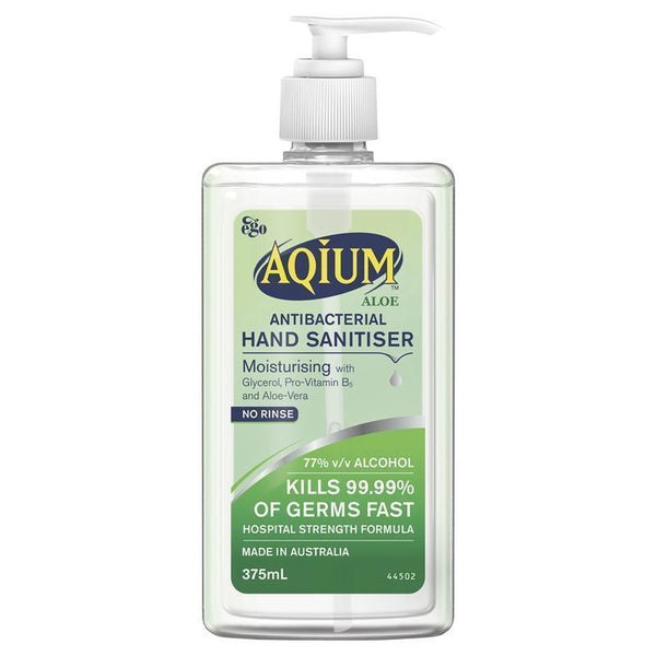 Aqium Hand Sanitiser (Aloe) 375mL