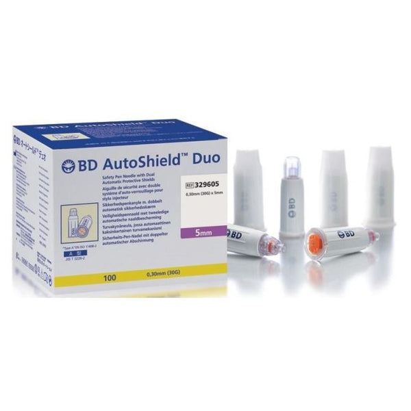 AutoShield Duo Safety Pen Needle 30G x 5mm - Box 100