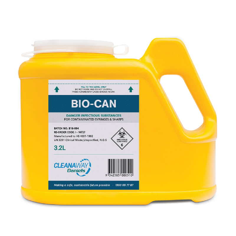 BIO-CAN 8L Oval w/ Screw Cap Sharps Container