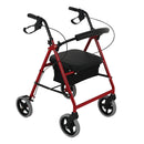 BRO 202 Standard 8" Rollator / Walker- Red
