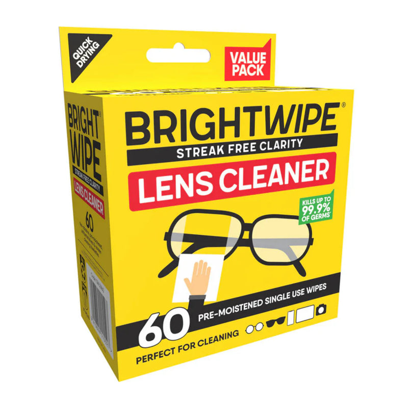 BrightWipe Lens Cleaning Wipes - Box 60
