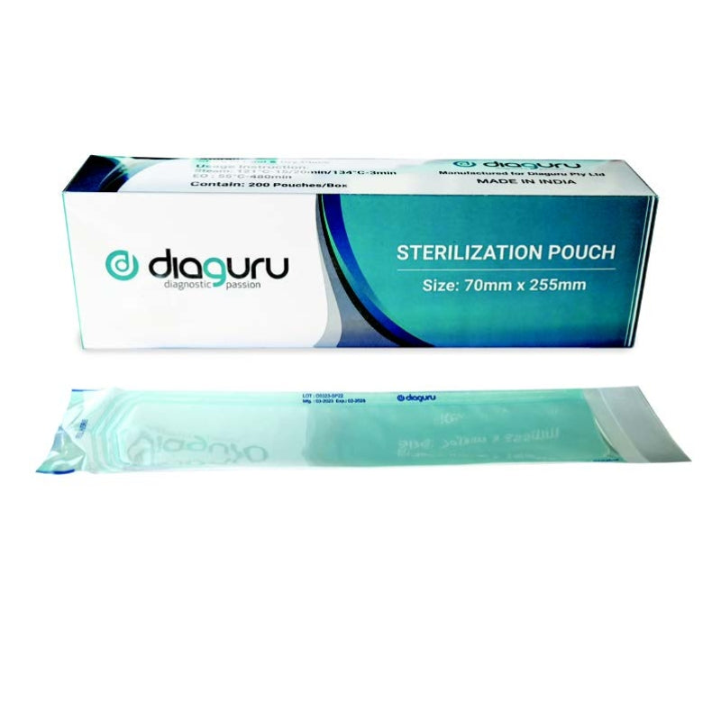 DiaGuru Self Seal Pouch 70x255mm - Box 200