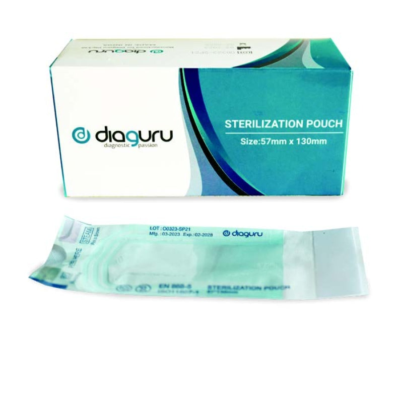 DiaGuru Self Seal Pouch 57x130mm - Box 200