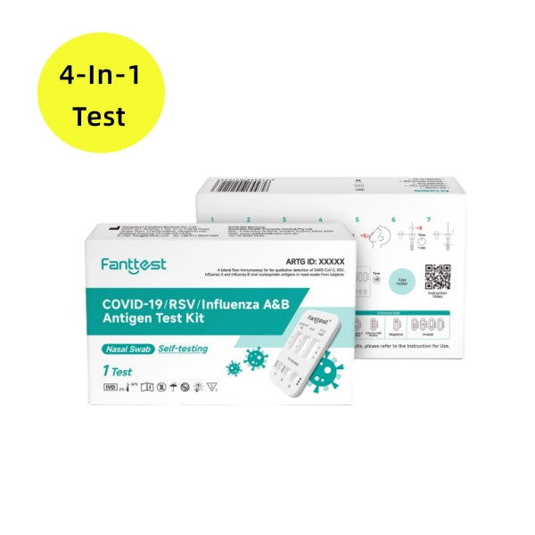 Fanttest Covid-19, RSV + Flu A&B Nasal Antigen Rapid Test - Box 5