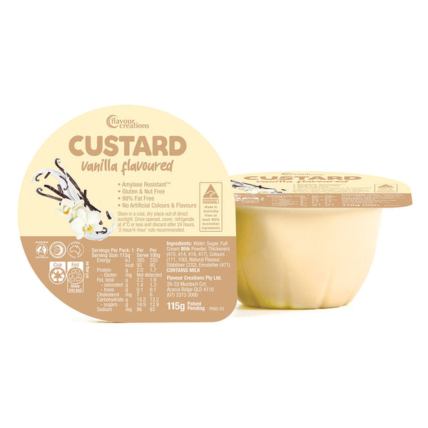 Flavour Creations Vanilla Custard 115g - Ctn 36