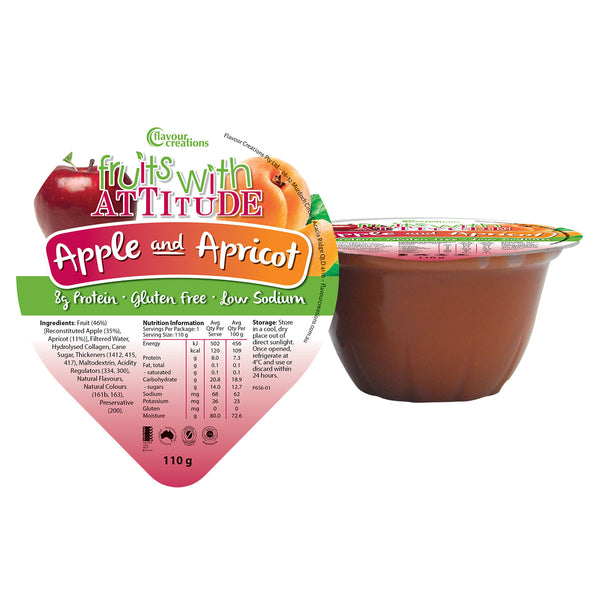 Flavour Creations Fruit with Attitude Apple & Apricot 110g - Ctn 36