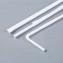 Medico Straw Jumbo - Flexible - Plastic White 210x8mm - Pkt 100 (Individually Wrapped) [Medical Use Only]