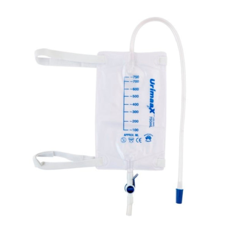 Urimaax Drainage Leg Bag 750ml 10cm Tube Sterile - Each