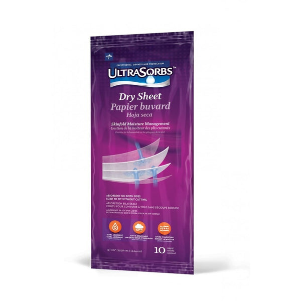 Ultrasorb Skinfold Sheet Dry Sheet - Ctn 250