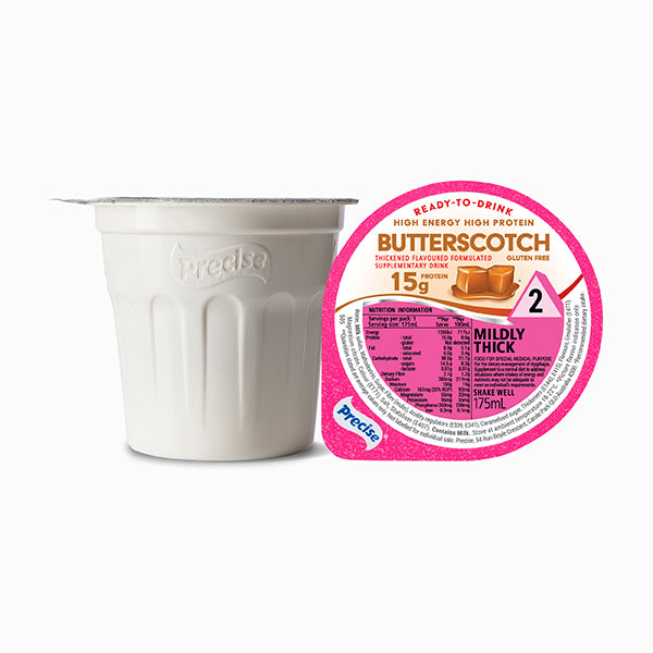 Precise HEHP Butterscotch Mildly Thick/Level 2 175ml Dysphagia RTD - Ctn 12