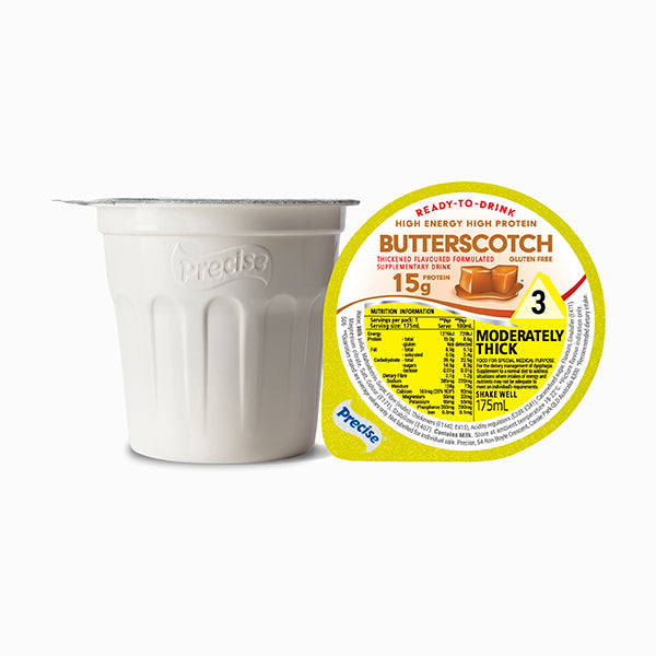 Precise HEHP Butterscotch Moderately Thick/Level 3 175ml Dysphagia RTD - Ctn 12