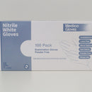 Medico White Nitrile Exam Gloves Extra Large - Box 100