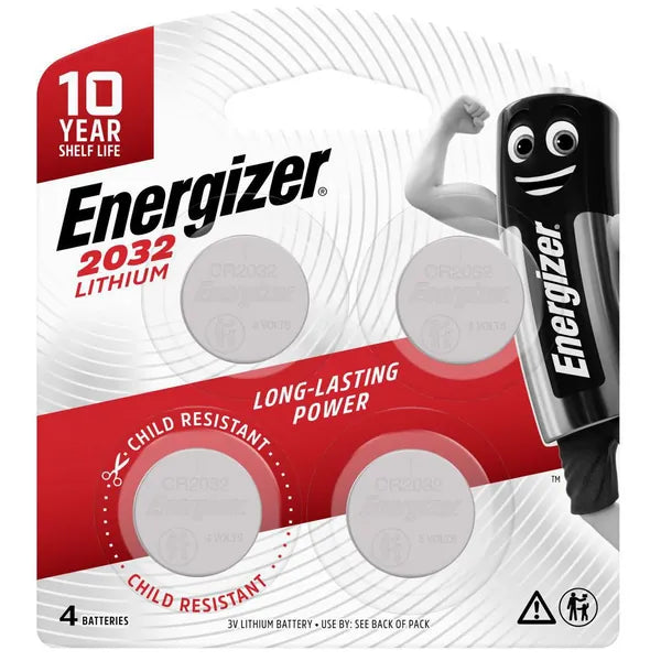 Energizer Battery Lithium 3V CR2032 - Pkt 4