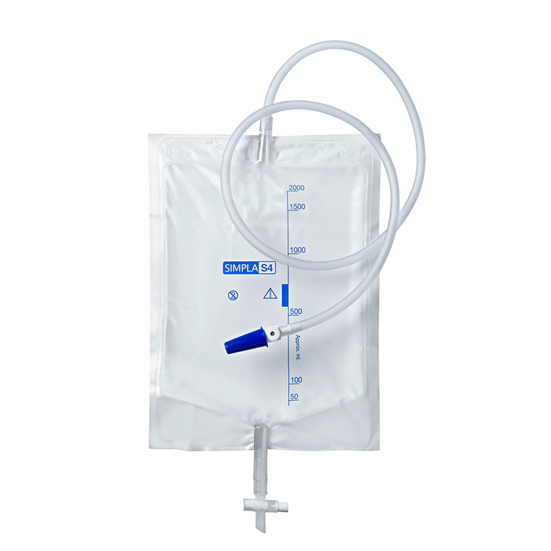 Simpla S4 Urine Drainage Bag with Tap and Sample Port Sterile 100cm / 2000ml - Box 10