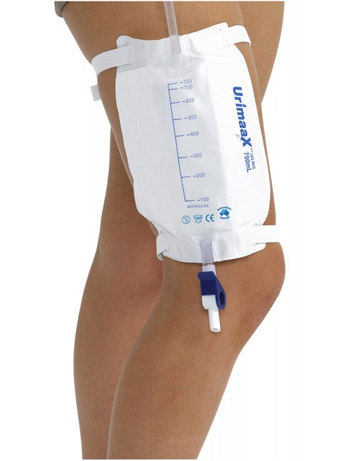 Urimaax Drainage Leg Bag 750ml 10cm Tube Sterile - Each