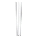 Medico Straw Jumbo - Straight - Plastic White 240x8mm - Pkt 100