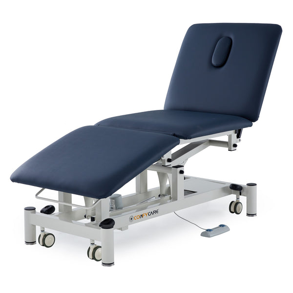 Three Section Medical Exam Couch - Hi Lo Electric Navy Blue