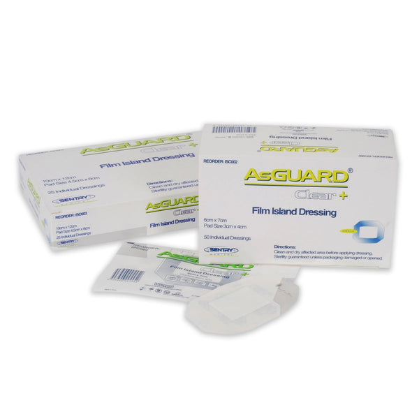 AsGUARD Clear + Film Island Dressing 4x5cm - Box 50