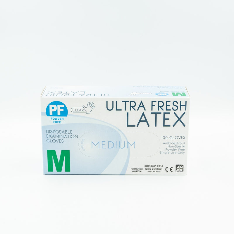 Ultra Fresh Medium Latex P/F Gloves - Box 100