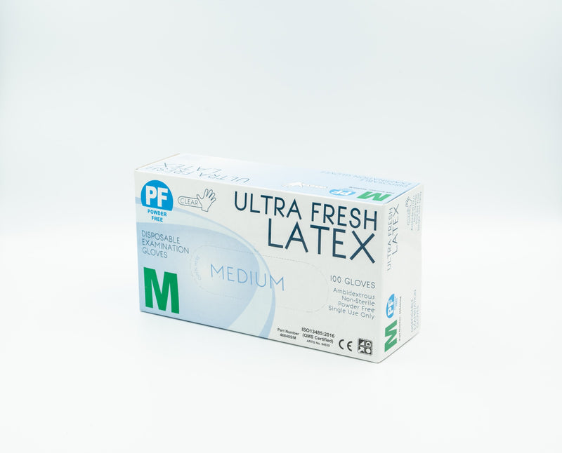 Ultra Fresh Medium Latex P/F Gloves - Box 100