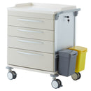 Medicine Trolley 4 Draw White 65x48x98cm